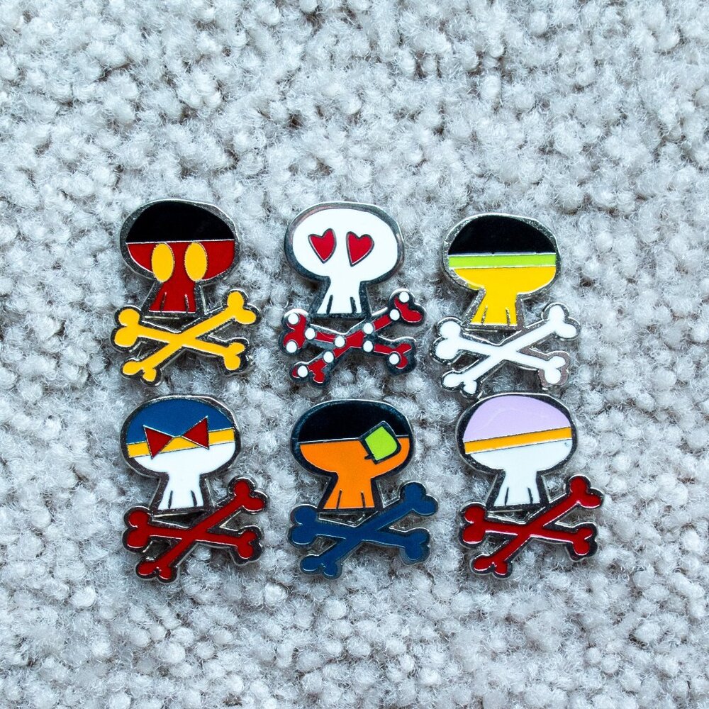 Disney Pins Sugar Skull and Crossbones (2014) - Complete Set